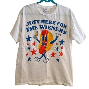Women’s Just Here for the Wieners Graphic Tee 4th of July